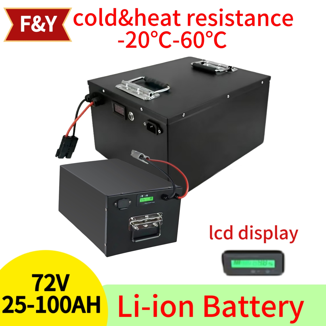 F & Y72V 25Ah 35Ah 45Ah 65Ah 8 - مراجعة 72V 40Ah Lifepo4 Battery Pack وسعره