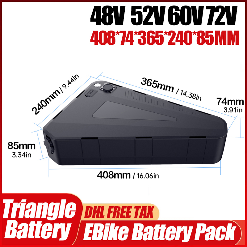 دراجة كهربائية 36 فولت 48 فولت - مراجعة 72V 50Ah 21700 Lithium Battery وسعره
